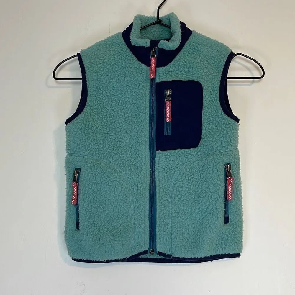 Hanna Andersson Girls Headed Out Sherpa Fleece Vest 100/4